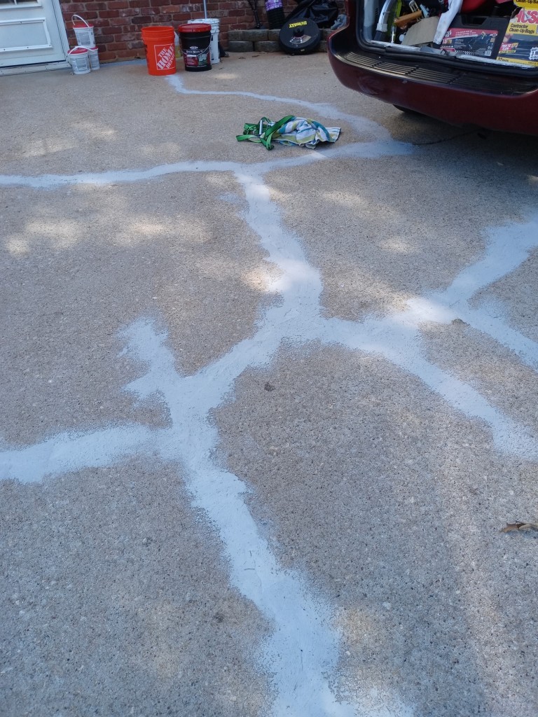 Epoxy Driveway Coating before